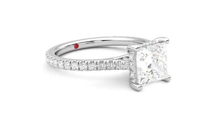 Taylor & Hart Hope Princess Engagement Ring 360 degree image 6