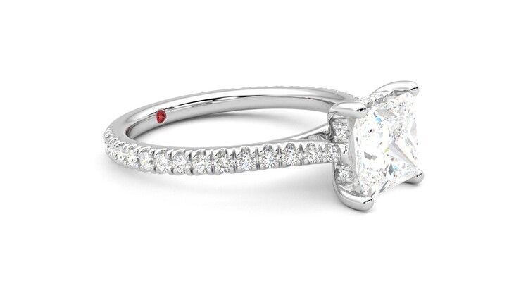 Taylor & Hart Hope Princess Engagement Ring 360 degree image 7