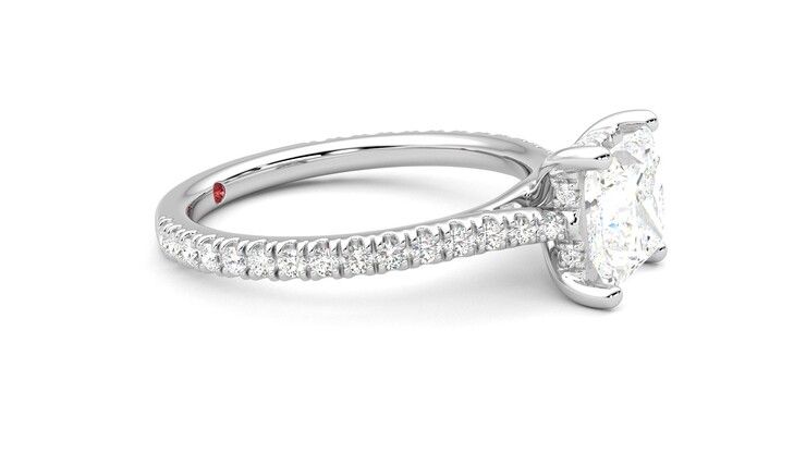 Taylor & Hart Hope Princess Engagement Ring 360 degree image 8