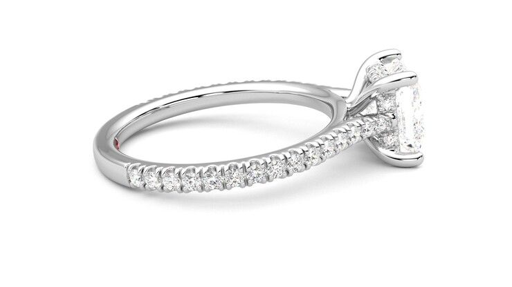 Taylor & Hart Hope Princess Engagement Ring 360 degree image 10