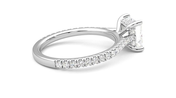 Taylor & Hart Hope Princess Engagement Ring 360 degree image 11