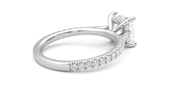 Taylor & Hart Hope Princess Engagement Ring 360 degree image 12