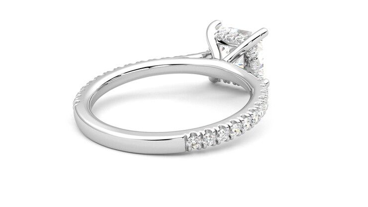 Taylor & Hart Hope Princess Engagement Ring 360 degree image 13