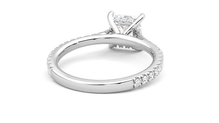 Taylor & Hart Hope Princess Engagement Ring 360 degree image 14
