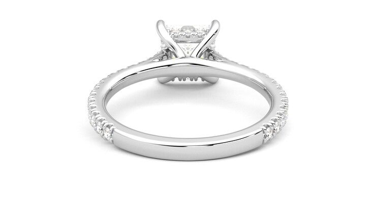 Taylor & Hart Hope Princess Engagement Ring 360 degree image 15