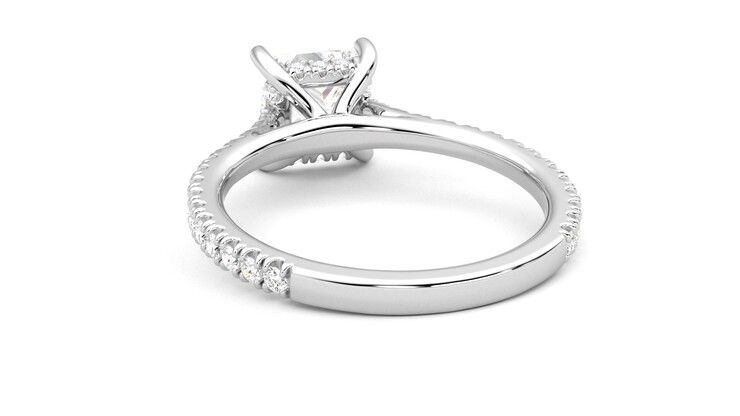 Taylor & Hart Hope Princess Engagement Ring 360 degree image 16