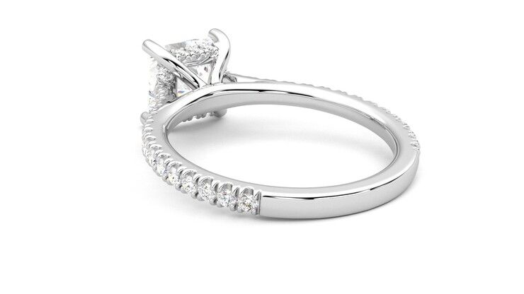 Taylor & Hart Hope Princess Engagement Ring 360 degree image 17