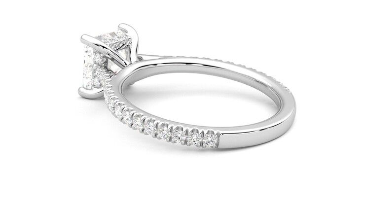 Taylor & Hart Hope Princess Engagement Ring 360 degree image 18