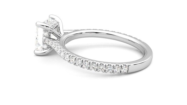 Taylor & Hart Hope Princess Engagement Ring 360 degree image 19