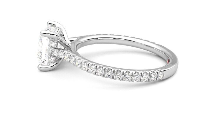 Taylor & Hart Hope Princess Engagement Ring 360 degree image 20