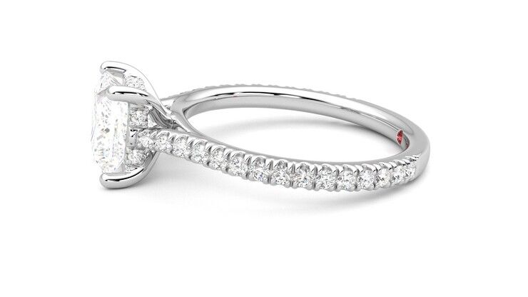 Taylor & Hart Hope Princess Engagement Ring 360 degree image 21