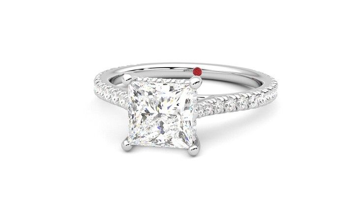 Taylor & Hart Hope Princess Engagement Ring 360 degree image 27