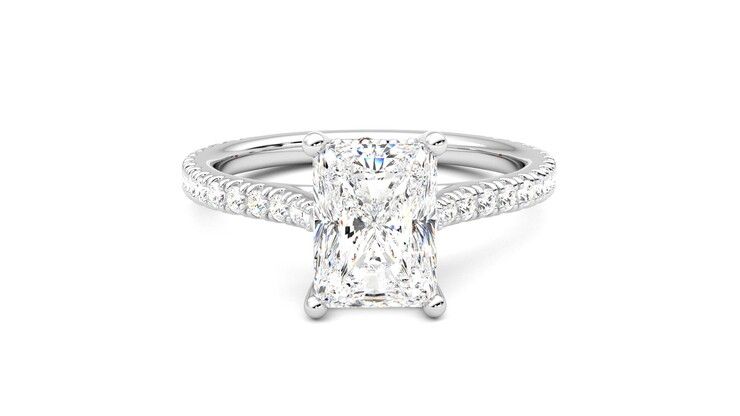 Taylor & Hart Hope Radiant Engagement Ring 360 degree image 1