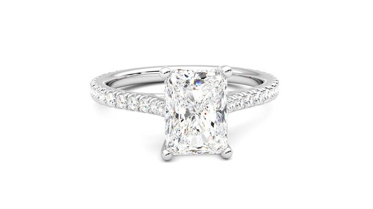 Taylor & Hart Hope Radiant Engagement Ring 360 degree image 2