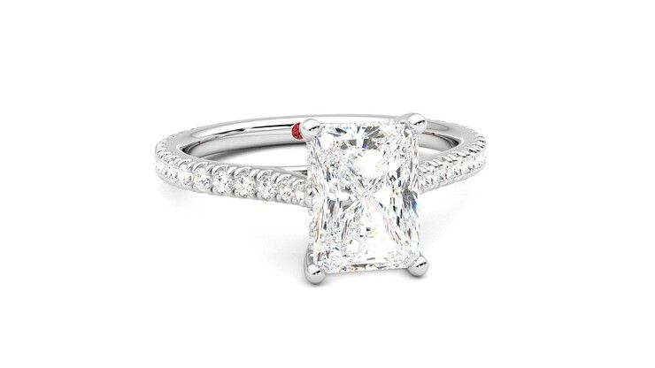 Taylor & Hart Hope Radiant Engagement Ring 360 degree image 3