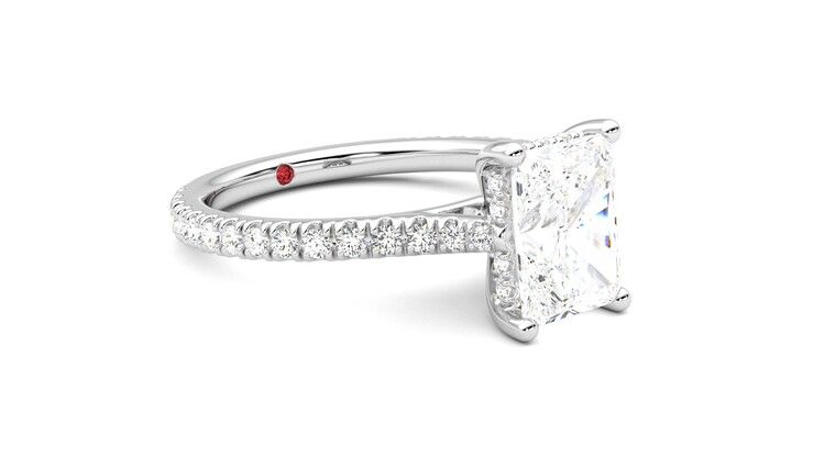 Taylor & Hart Hope Radiant Engagement Ring 360 degree image 6