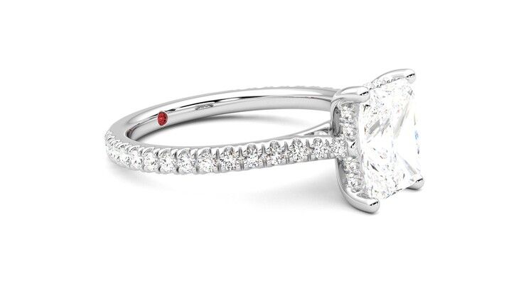 Taylor & Hart Hope Radiant Engagement Ring 360 degree image 7