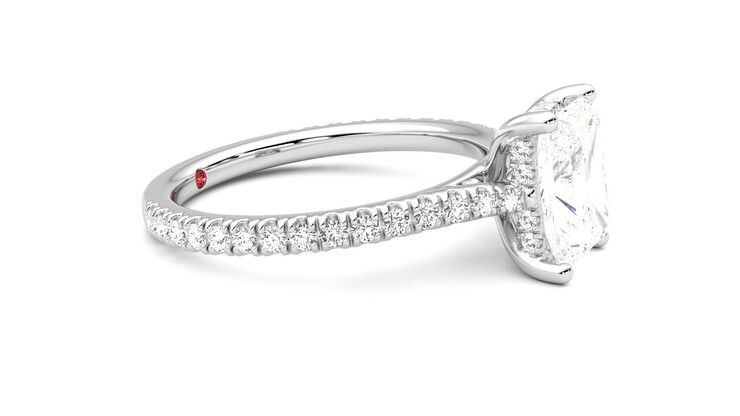Taylor & Hart Hope Radiant Engagement Ring 360 degree image 8