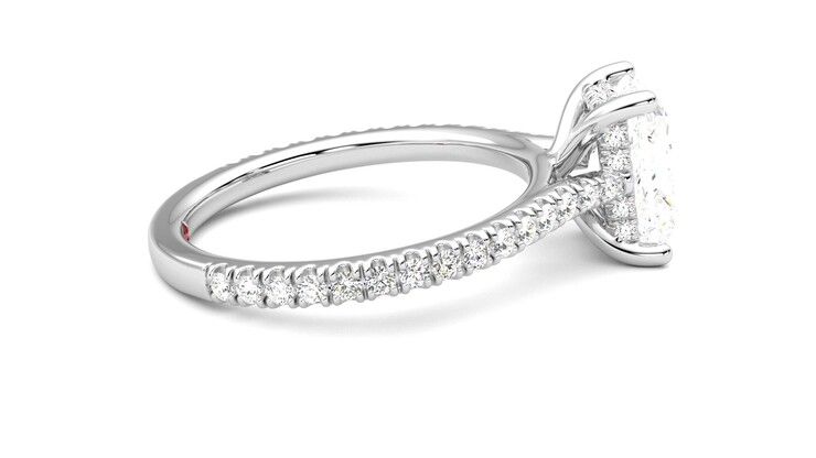 Taylor & Hart Hope Radiant Engagement Ring 360 degree image 10