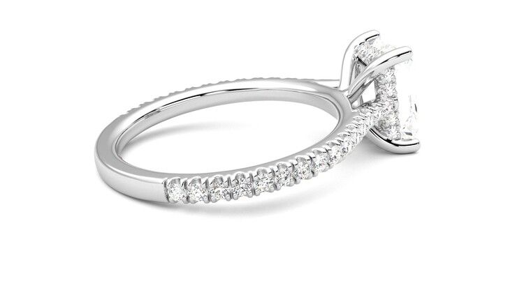 Taylor & Hart Hope Radiant Engagement Ring 360 degree image 11