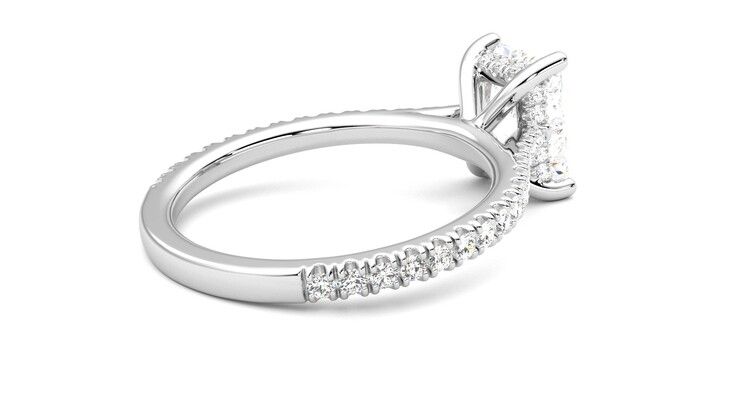 Taylor & Hart Hope Radiant Engagement Ring 360 degree image 12