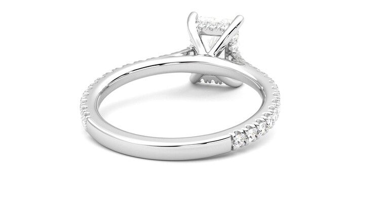 Taylor & Hart Hope Radiant Engagement Ring 360 degree image 14