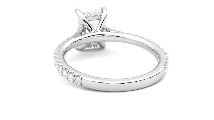 Taylor & Hart Hope Radiant Engagement Ring 360 degree image 16