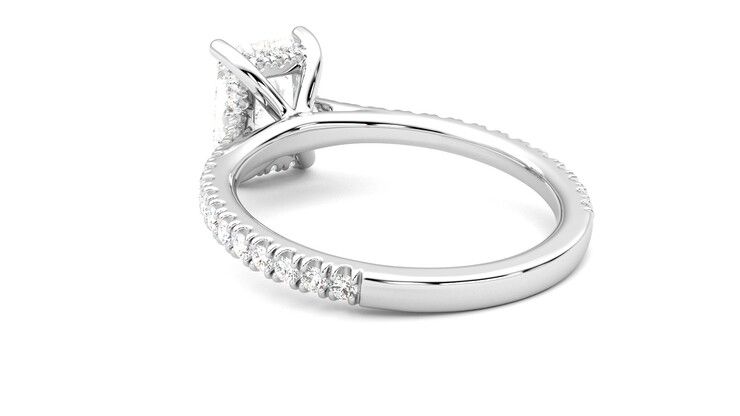 Taylor & Hart Hope Radiant Engagement Ring 360 degree image 17