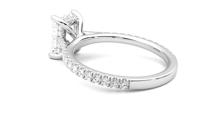 Taylor & Hart Hope Radiant Engagement Ring 360 degree image 18