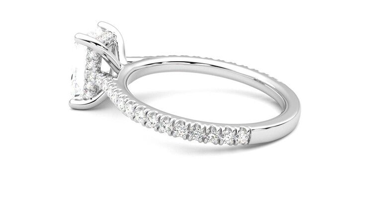 Taylor & Hart Hope Radiant Engagement Ring 360 degree image 19