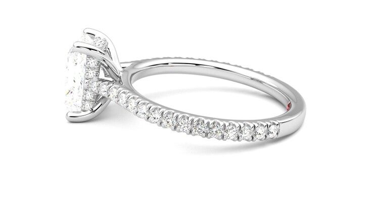 Taylor & Hart Hope Radiant Engagement Ring 360 degree image 20