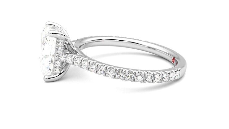 Taylor & Hart Hope Radiant Engagement Ring 360 degree image 21