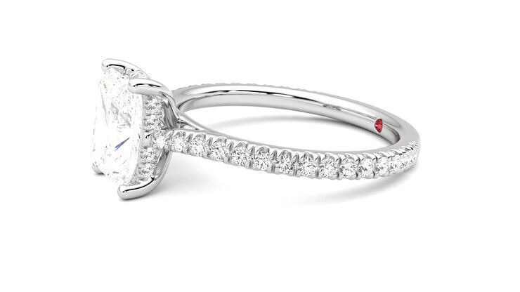 Taylor & Hart Hope Radiant Engagement Ring 360 degree image 22