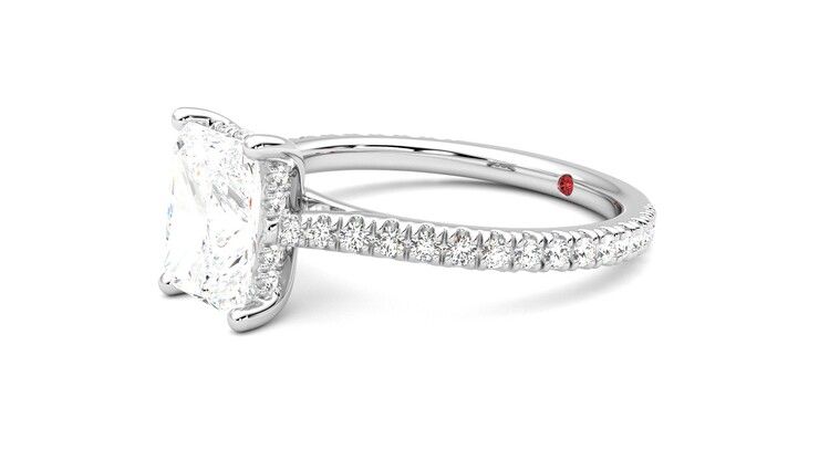 Taylor & Hart Hope Radiant Engagement Ring 360 degree image 23
