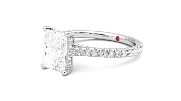 Taylor & Hart Hope Radiant Engagement Ring 360 degree image 24