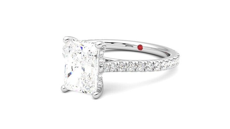 Taylor & Hart Hope Radiant Engagement Ring 360 degree image 25