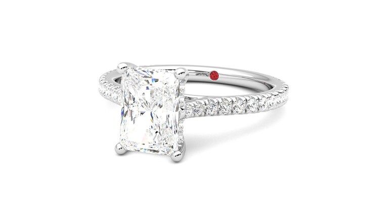 Taylor & Hart Hope Radiant Engagement Ring 360 degree image 26
