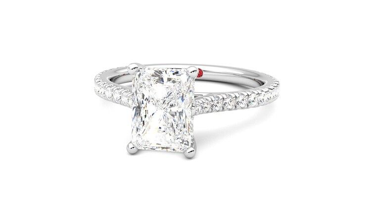 Taylor & Hart Hope Radiant Engagement Ring 360 degree image 27