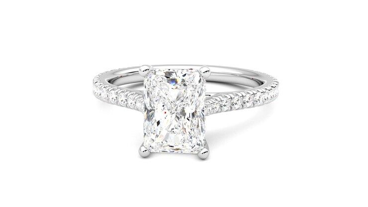 Taylor & Hart Hope Radiant Engagement Ring 360 degree image 28