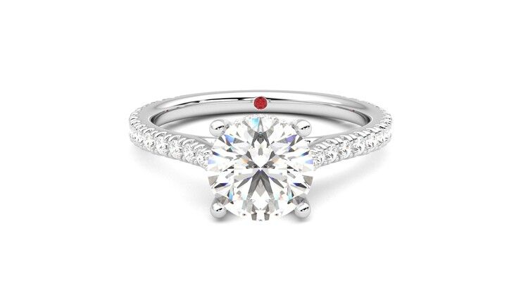 Taylor & Hart Hope Round Engagement Ring 360 degree image 0