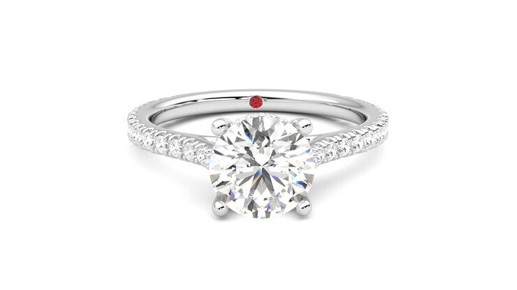 Taylor & Hart Hope Round Engagement Ring 360 degree image 1