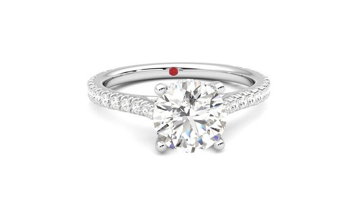 Taylor & Hart Hope Round Engagement Ring 360 degree image 2