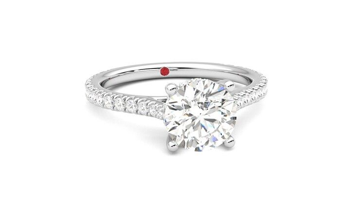 Taylor & Hart Hope Round Engagement Ring 360 degree image 3