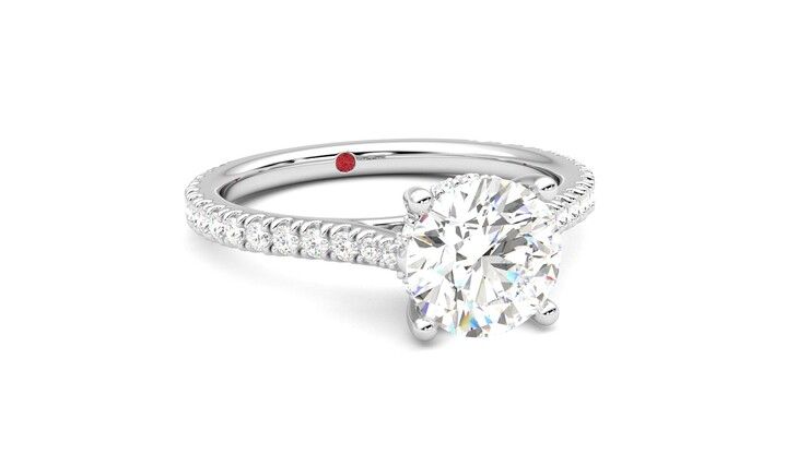 Taylor & Hart Hope Round Engagement Ring 360 degree image 4