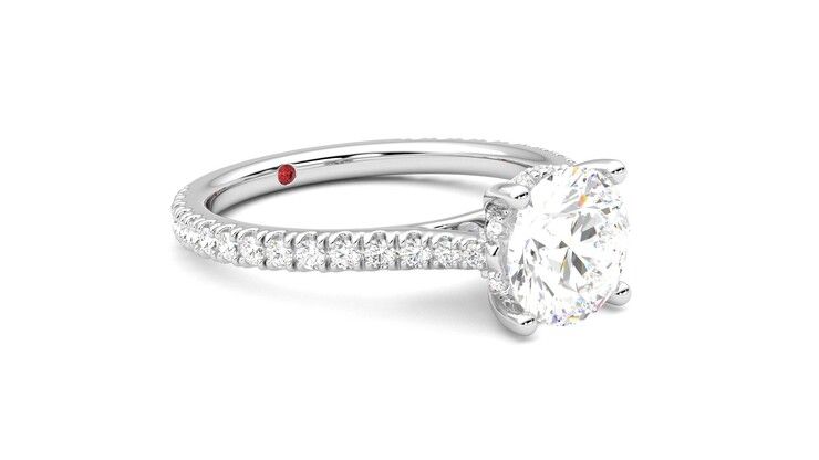 Taylor & Hart Hope Round Engagement Ring 360 degree image 6