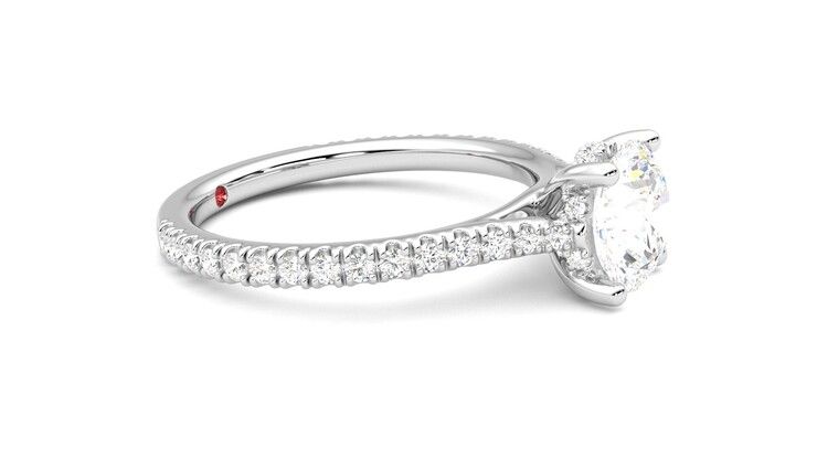 Taylor & Hart Hope Round Engagement Ring 360 degree image 8