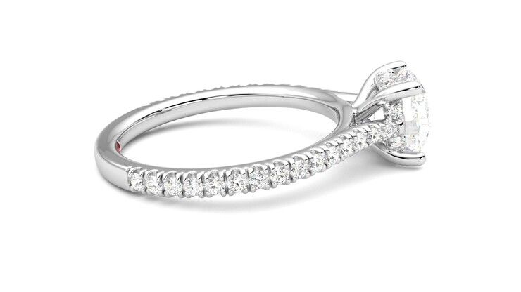 Taylor & Hart Hope Round Engagement Ring 360 degree image 10