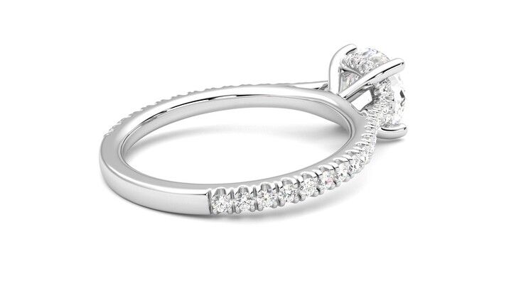 Taylor & Hart Hope Round Engagement Ring 360 degree image 12
