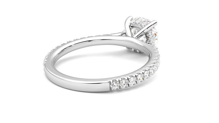 Taylor & Hart Hope Round Engagement Ring 360 degree image 13