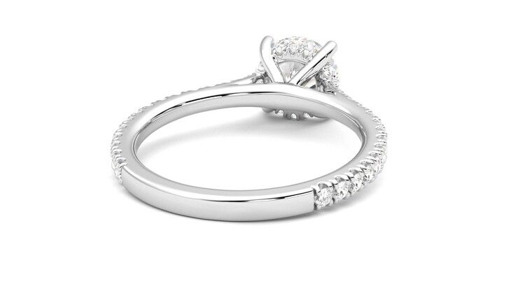 Taylor & Hart Hope Round Engagement Ring 360 degree image 14
